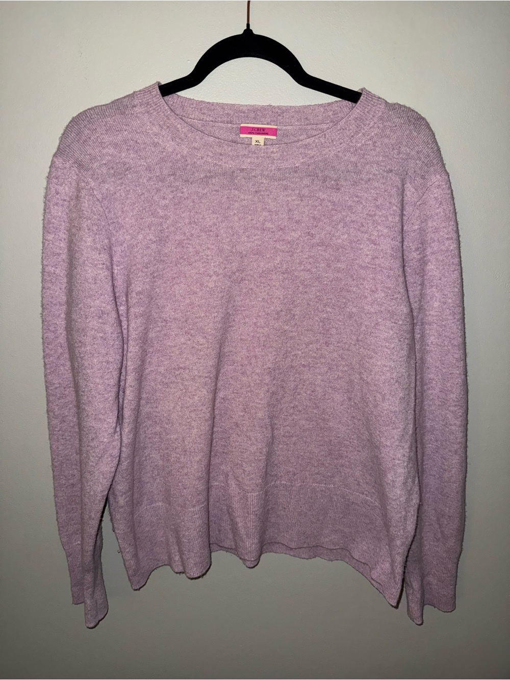 J. Crew 100% cashmere pink sweater size xl